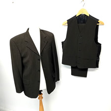 CIRO CITTERIO MEN'S SUIT Three Piece Brown Size 36R