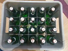 20 embossed, empty Grolsch bottles in authentic Grolsh crate, for Homebrewing