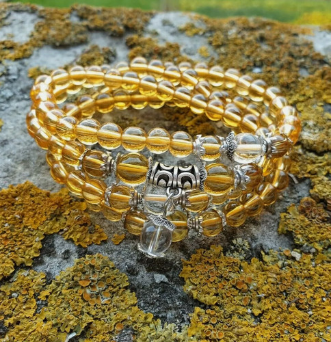 Yellow sapphire tibetan 108 - sapphire,