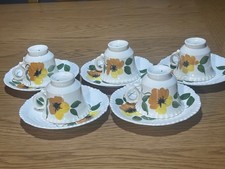 antique latte set for five