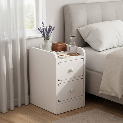 Bedside table white - bedside,