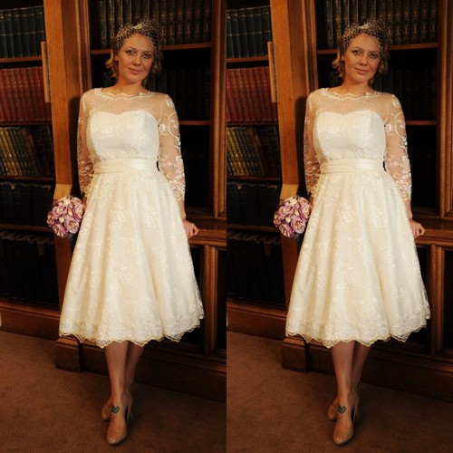 Elegant wedding dresses - dresses, short
