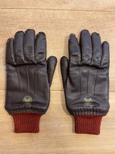 Buzz Rickson's A-10 Leather Gloves Air Force USAAF WW2 Rust Size: 8 1/2 / 8.5