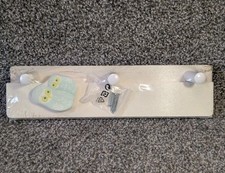 Ikea Klade Children's White Shelf/Coat Hanger With Owl Decorations 