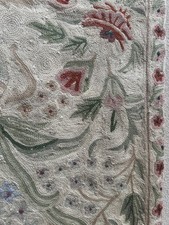 Aubusson French Antique Style, Hand sewn Chain stitch small rug