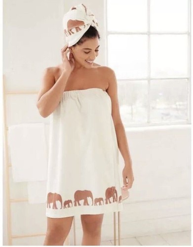 New elephant cream body towel - cream,