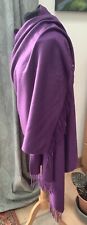 Hawick Beautiful 100% CASHMERE Woven Fringed Wrap Shawl Scarf New