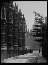 ANTIQUE Magic Lantern Slide WESTMINSTER HOUSES OF PARLIAMENT C1910 OLD PHOTO