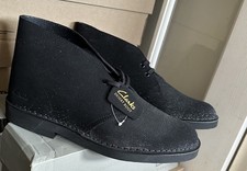 Clarks DESERT BOOT 2 Men's Black Suede Leather Boots UK Size 9.5 G EUR 44.