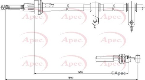 Apec rear left brake - apec, cable