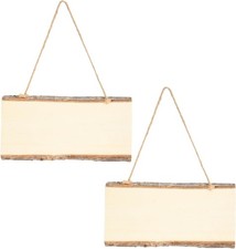 2 Pack Unfinished Wood Signs
