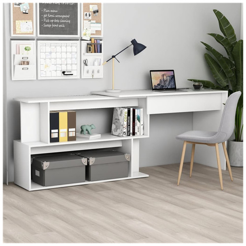 Desk white 200x50x76cm - white,