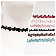 FINE LACE floral retro UNIQUE party luxury holiday Collar Choker Necklace UK⑭