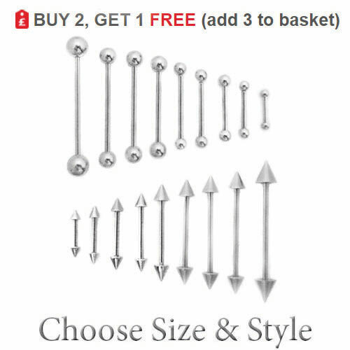 Straight barbells tongue - straight,