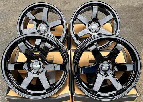 Black drift alloy wheels - black,