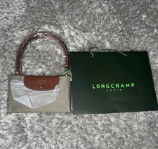 New Authentic Longchamp Le Pliage Tote Bag Grey Nylon (Large)