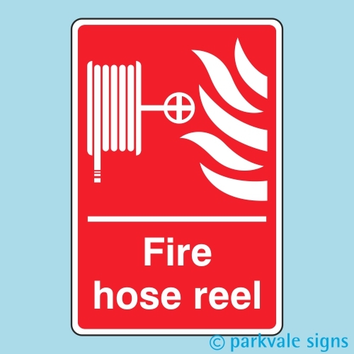 Fire hose reel sign - reel,