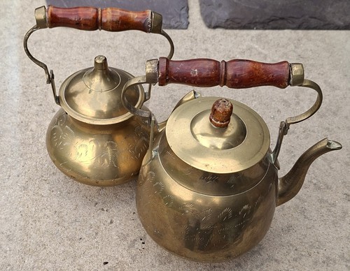 Vintage brass etched indian - brass,