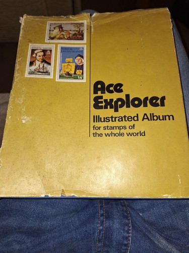 Ace explorer stamp book with - explorer,