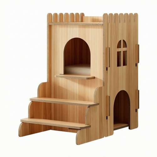 Two level cat house - cat, spacious