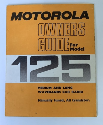Vintage motorola 125 car radio - 125,