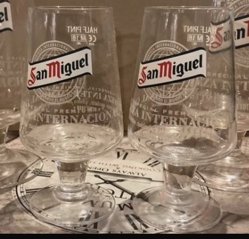 Half pint san miguel glasses - half,