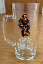 CAPTAIN MORGAN SPICED RUM 300ml 0.3l GLASS TANKARD STEIN BRANDED PIRATE MUG