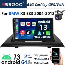 For BMW X3 E83 2004-12 Carplay Car Radio Stereo Head Unit Android14 64G GPS +CAM