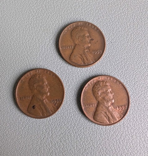 Usa one cent coins 1950s - one,