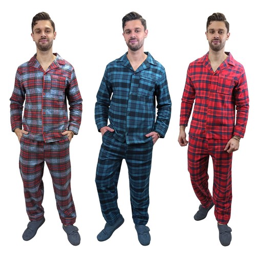 Mens cotton flannel pyjamas - cotton,