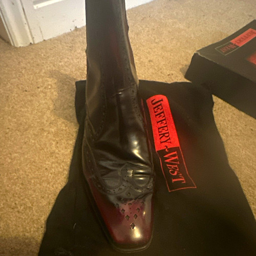 Jeffery west burgundy black - jeffery-west, burgundy/black