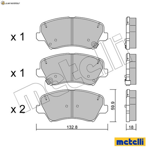 Brake pad set disc - set,