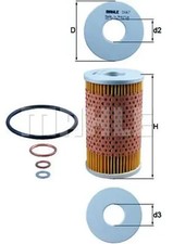 Oil filter Filter Insert OX 47D KNECHT for MERCEDES-BENZ PUCH FENDT GUELDNER