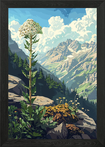Mountain landscape with tall - mountain,