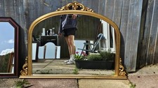 Large golden wooden frame - golden,