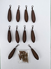 10 x  brown camo  distance Lead Coated Carp on Fishing Weight 1.5 oz 2 oz 2.5oz