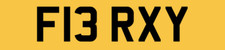 FERRIE FERRY FIERY FER PRIVATE NUMBER PLATE F13 RXY PERSONAL CAR REGISTRATION