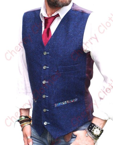 Mens tweed wool blend blue - mens,