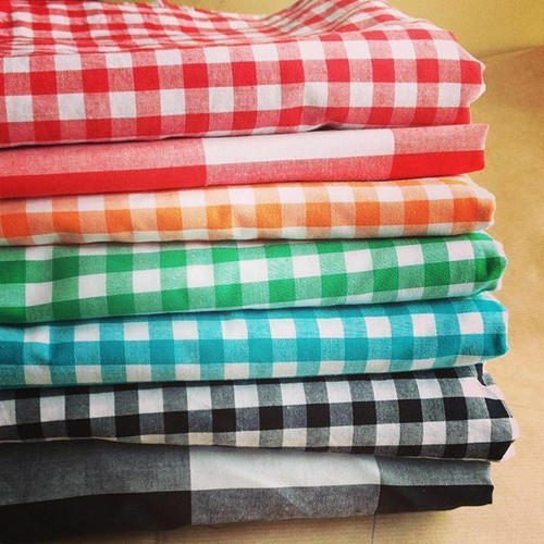 Polycotton gingham check - polycotton,