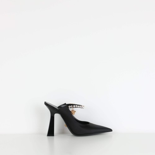 Versace black heels shoe - versace,