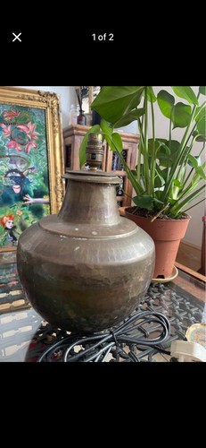 Gorgeous hammered large brass - large,