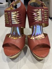 Zandra Rhodes Pink High Heel Sandals, Brand New
