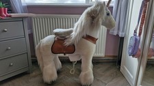 Ponycycle Ride On White Unicorn Toy