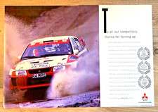 MITSUBISHI RALLIART EVOLUTION EVO RALLY CAR 1998 - ORIGINAL CLASSIC CAR ADVERT