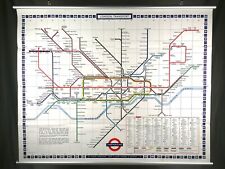 Original 1972 London Underground Station Map - Quad Royal (50"x40") Paul Garbutt