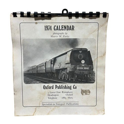 Vintage 1974 railway - 1974, calendar