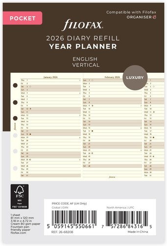 Filofax pocket vertical - pocket,
