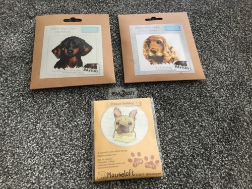 Dog cross stitch kits - x,
