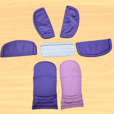 7 x iCANDY PEACH 2 / 3 PRAM SEATUNIT BELT SHOULDER STRAP CROTCH COVER PAD PURPLE