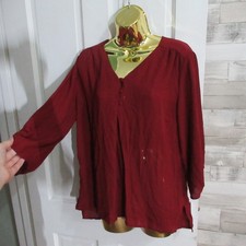 PRIMARK ● size 14 ● burgundy red Xmas blouse top womens ladies
